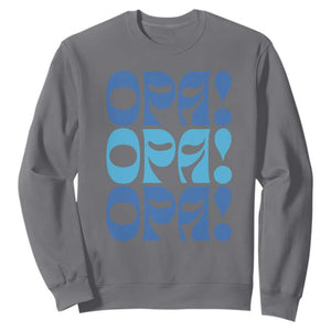 Greek Oops Opa Sweatshirt TS09 Charcoal Print Your Wear