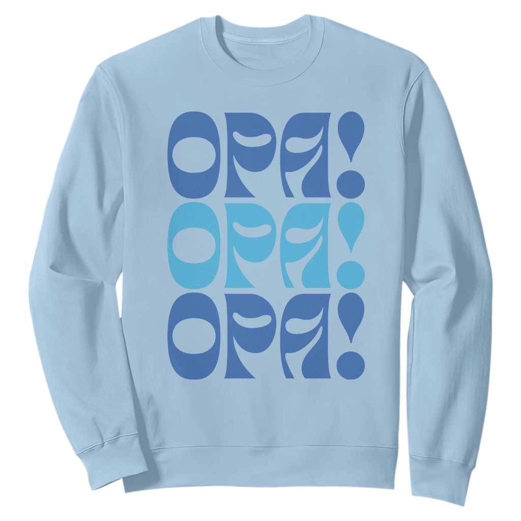 Greek Oops Opa Sweatshirt TS09 Light Blue Print Your Wear
