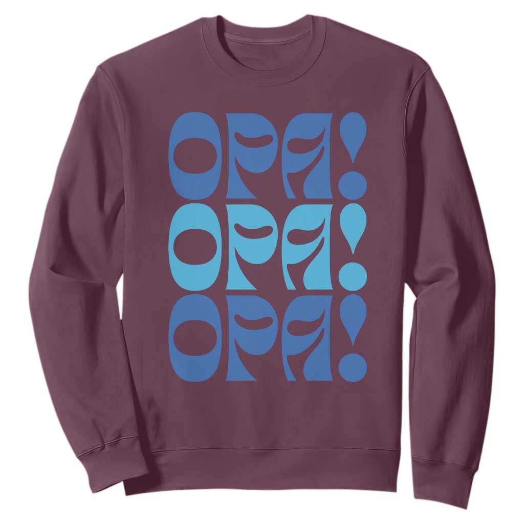 Greek Oops Opa Sweatshirt TS09 Maroon Print Your Wear