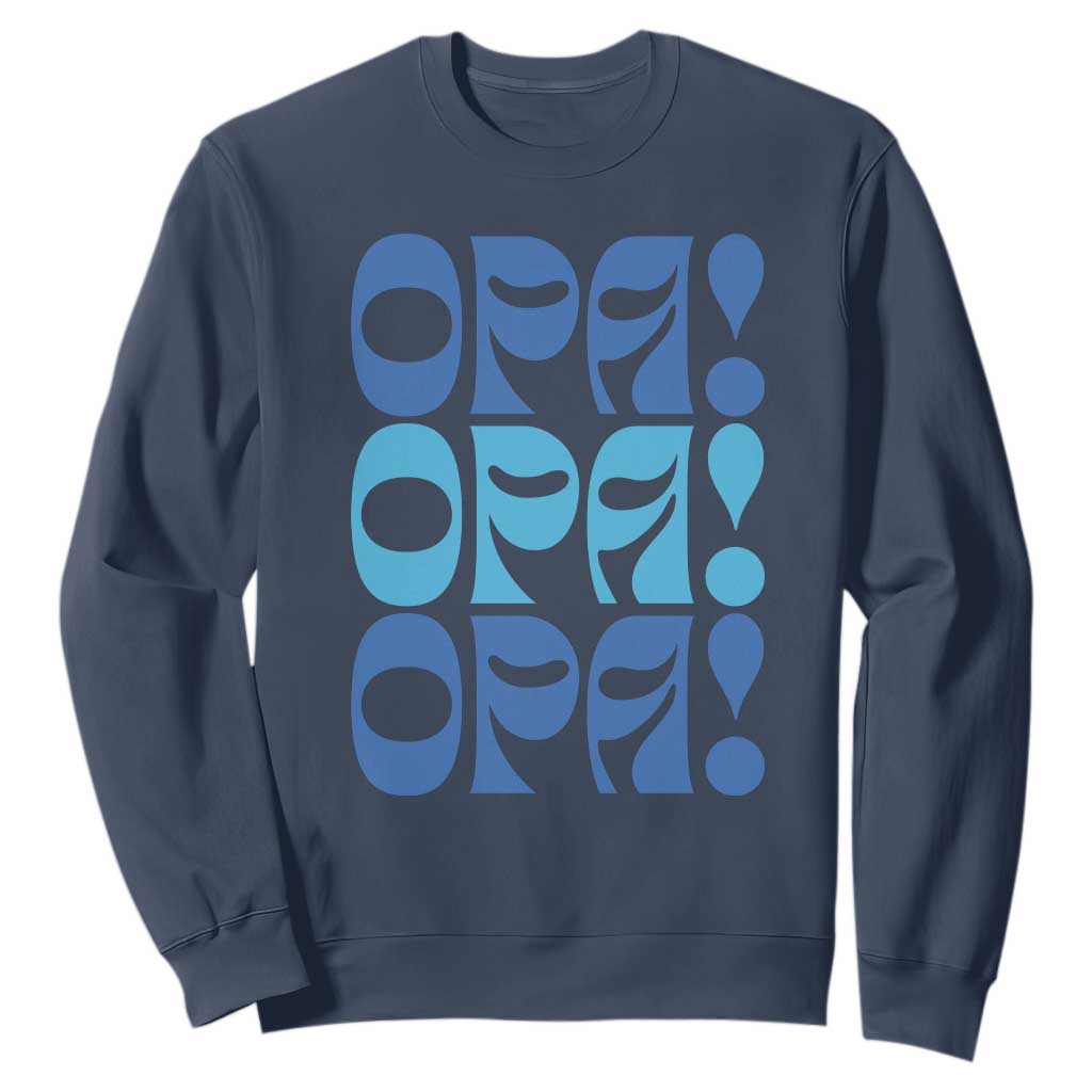 Greek Oops Opa Sweatshirt TS09 Navy Print Your Wear