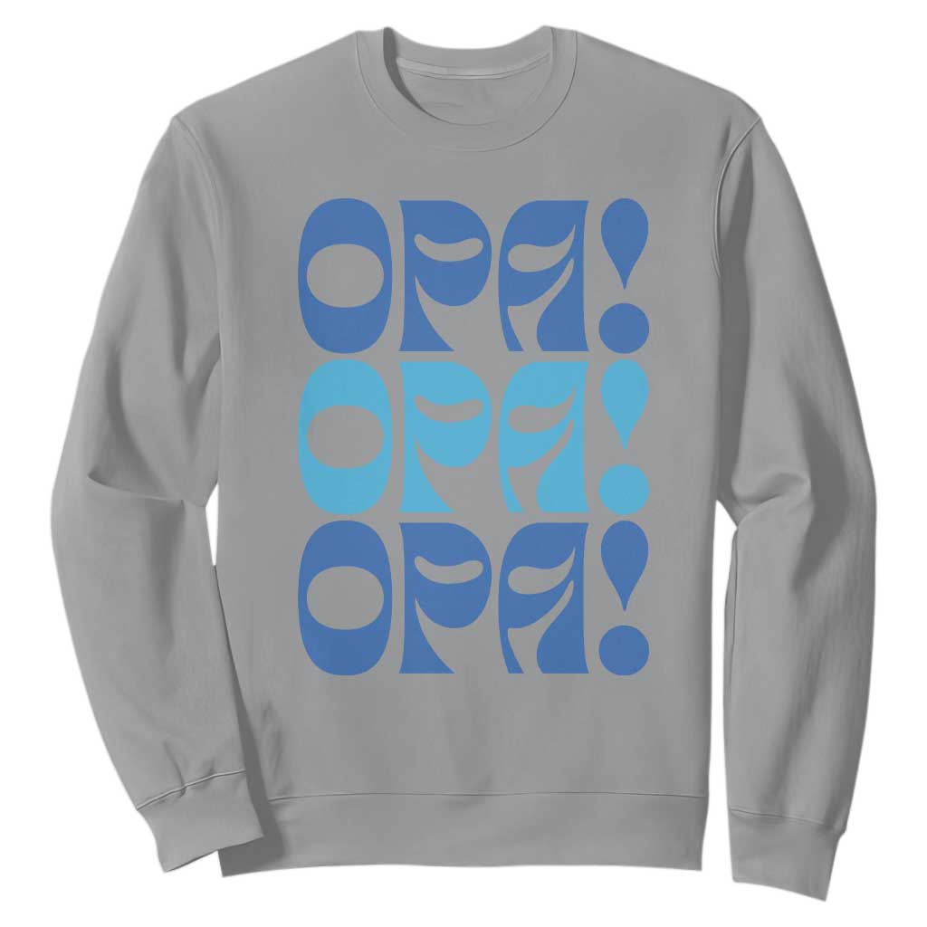 Greek Oops Opa Sweatshirt TS09 Sport Gray Print Your Wear
