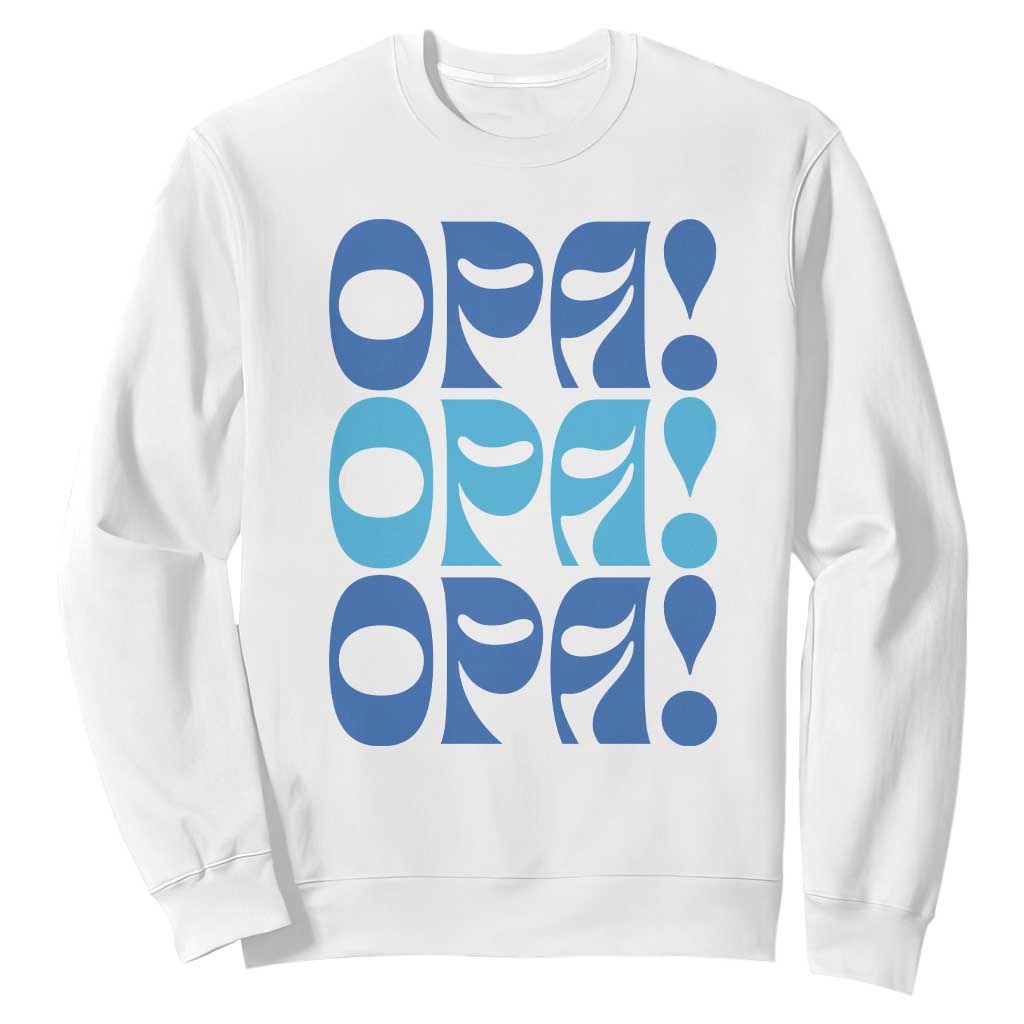 Greek Oops Opa Sweatshirt TS09 White Print Your Wear