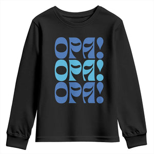 Greek Oops Opa Youth Sweatshirt TS09 Black Print Your Wear