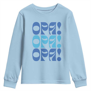 Greek Oops Opa Youth Sweatshirt TS09 Light Blue Print Your Wear