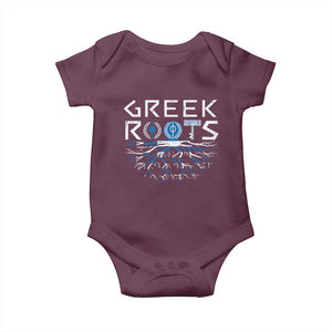 Greek Roots Pride Baby Onesie TS09 Maroon Print Your Wear