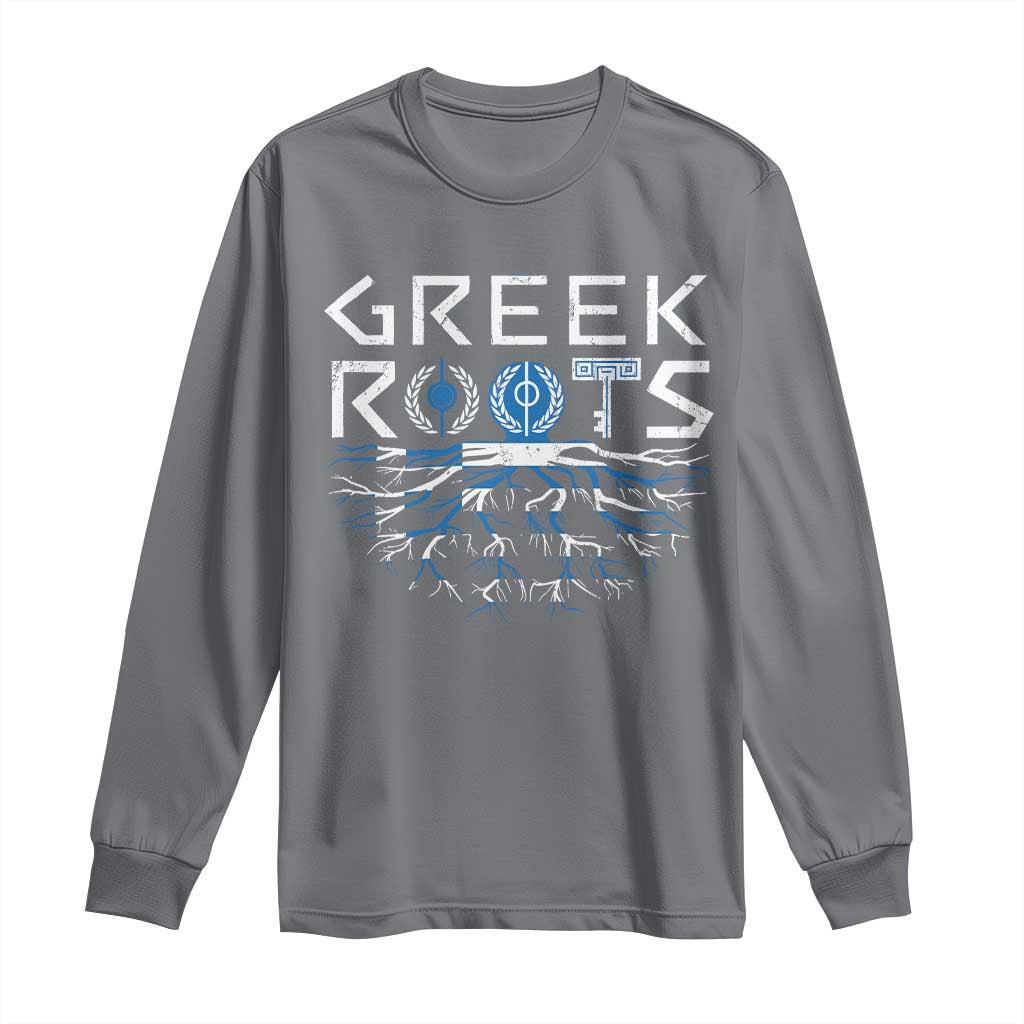 Greek Roots Pride Long Sleeve Shirt TS09 Charcoal Print Your Wear