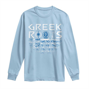 Greek Roots Pride Long Sleeve Shirt TS09 Light Blue Print Your Wear
