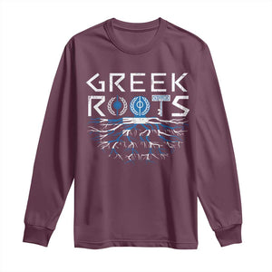 Greek Roots Pride Long Sleeve Shirt TS09 Maroon Print Your Wear