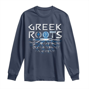 Greek Roots Pride Long Sleeve Shirt TS09 Navy Print Your Wear