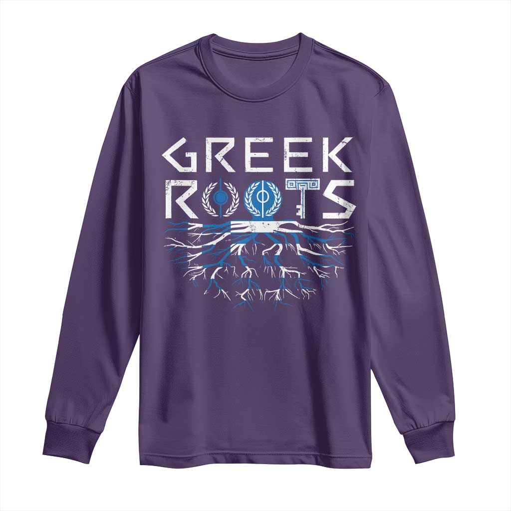 Greek Roots Pride Long Sleeve Shirt TS09 Purple Print Your Wear