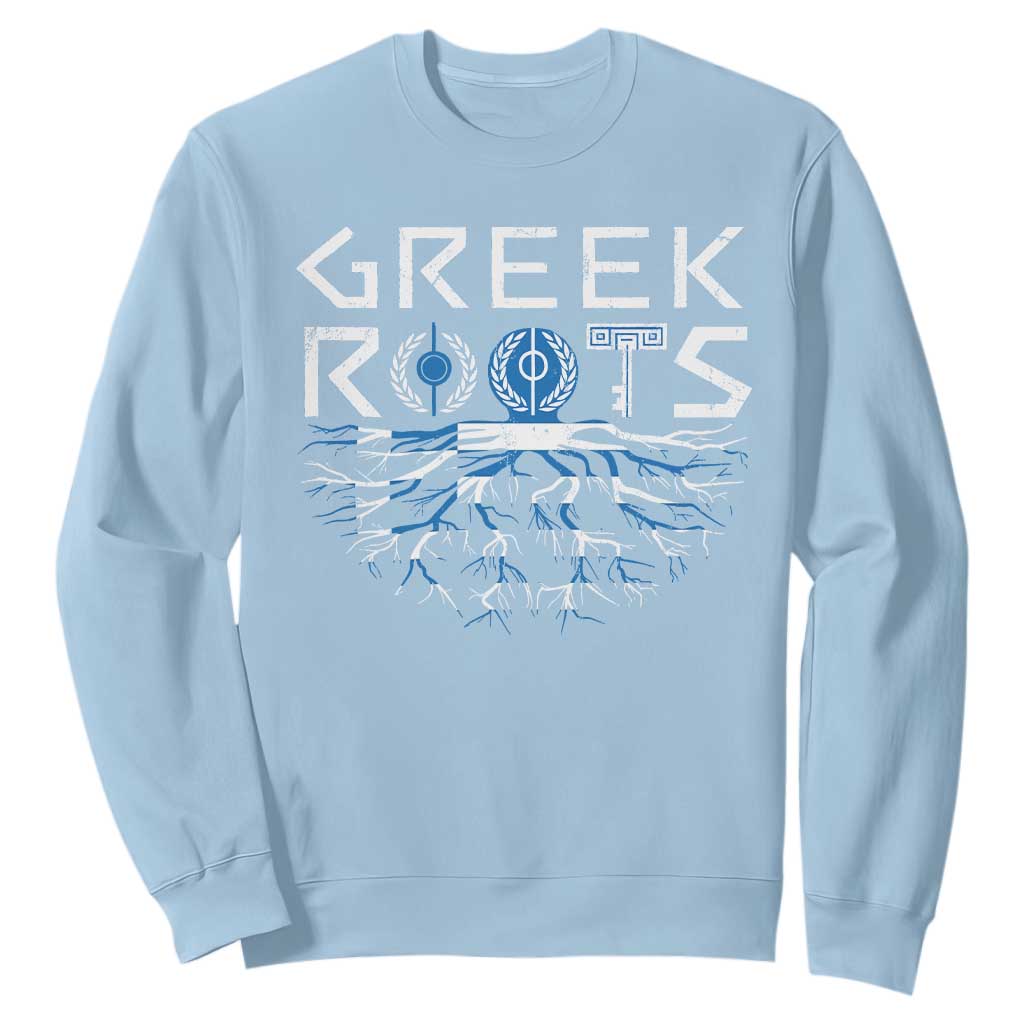 Greek Roots Pride Sweatshirt TS09 Light Blue Print Your Wear