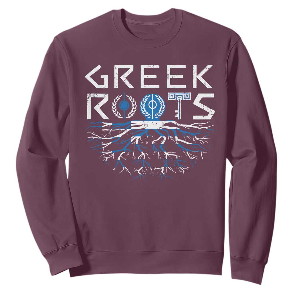 Greek Roots Pride Sweatshirt TS09 Maroon Print Your Wear