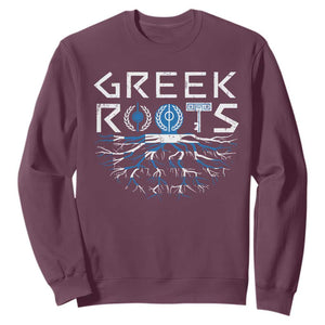 Greek Roots Pride Sweatshirt TS09 Maroon Print Your Wear
