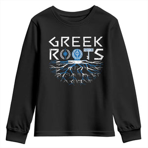 Greek Roots Pride Youth Sweatshirt TS09 Black Print Your Wear