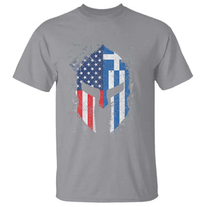 Greek American Pride T Shirt Greece Spartan Helmet TS09 Sport Gray Print Your Wear