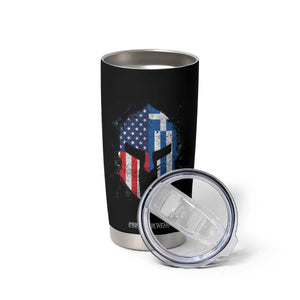 Greek American Pride Tumbler Cup Greece Spartan Helmet TS09 Print Your Wear
