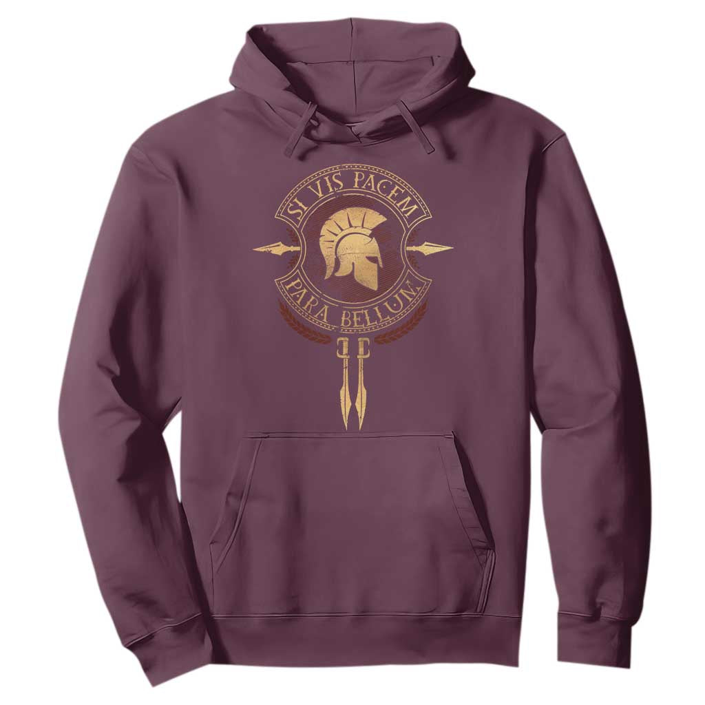 Sparta Greek Hoodie Si Vis Pacem Para Bellum TS09 Maroon Print Your Wear