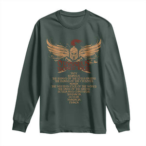 Odysseus World Tour Long Sleeve Shirt Ancient Greek Epic Mythlogy TS09 Dark Forest Green Print Your Wear