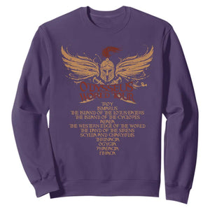 Odysseus World Tour Sweatshirt Ancient Greek Epic Mythlogy TS09 Purple Print Your Wear