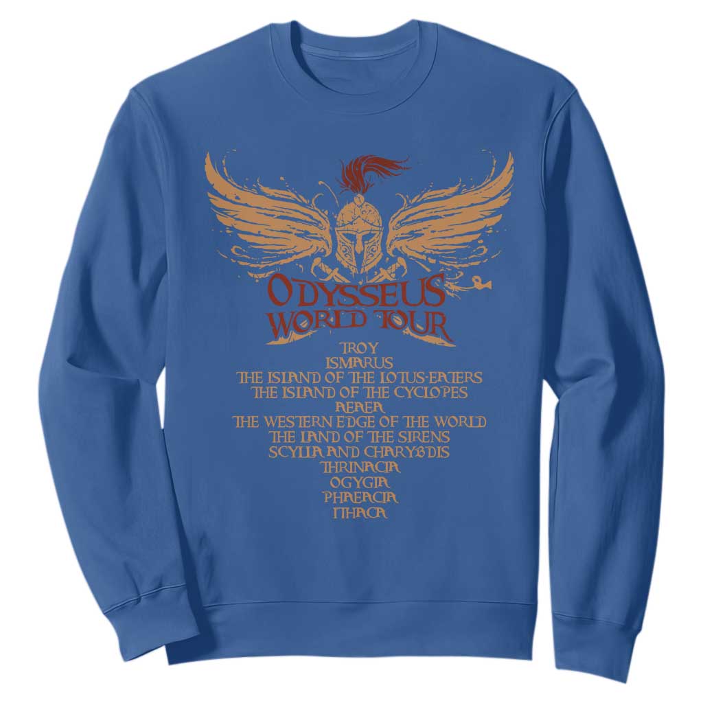 Odysseus World Tour Sweatshirt Ancient Greek Epic Mythlogy TS09 Royal Blue Print Your Wear