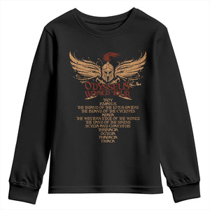 Odysseus World Tour Youth Sweatshirt Ancient Greek Epic Mythlogy TS09 Black Print Your Wear