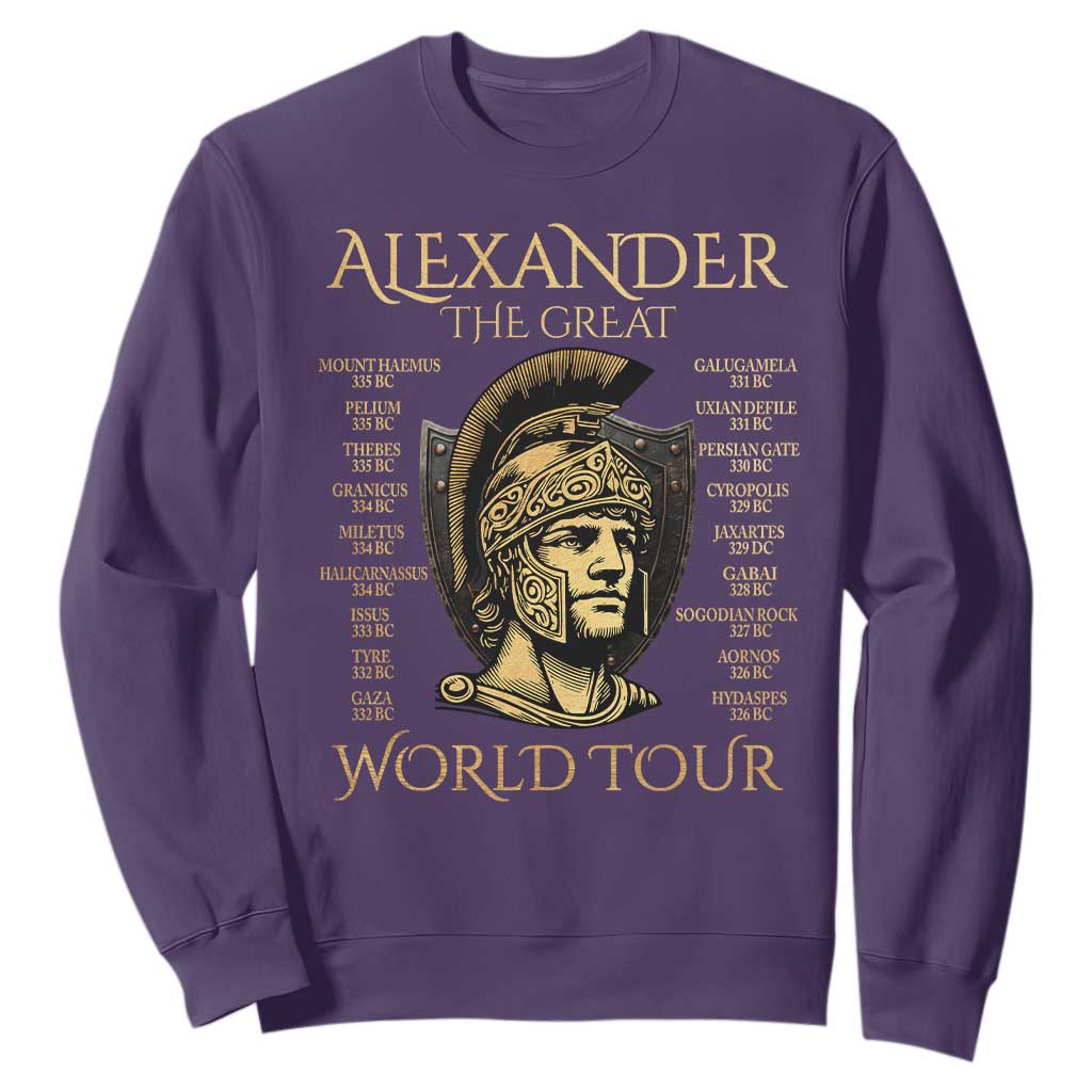 Funny Alexander The Great World Tour Sweatshirt Ancient Greek History TS09 Purple Print Your Wear