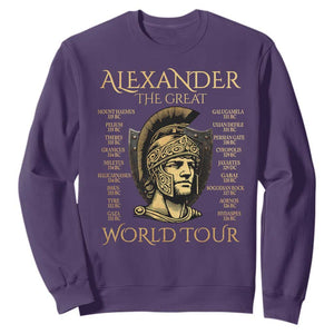 Funny Alexander The Great World Tour Sweatshirt Ancient Greek History TS09 Purple Print Your Wear