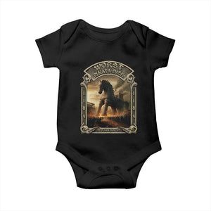 Trojan Horse Baby Onesie Ancient Greek Epic Mythlogy History Lover TS09 Black Print Your Wear