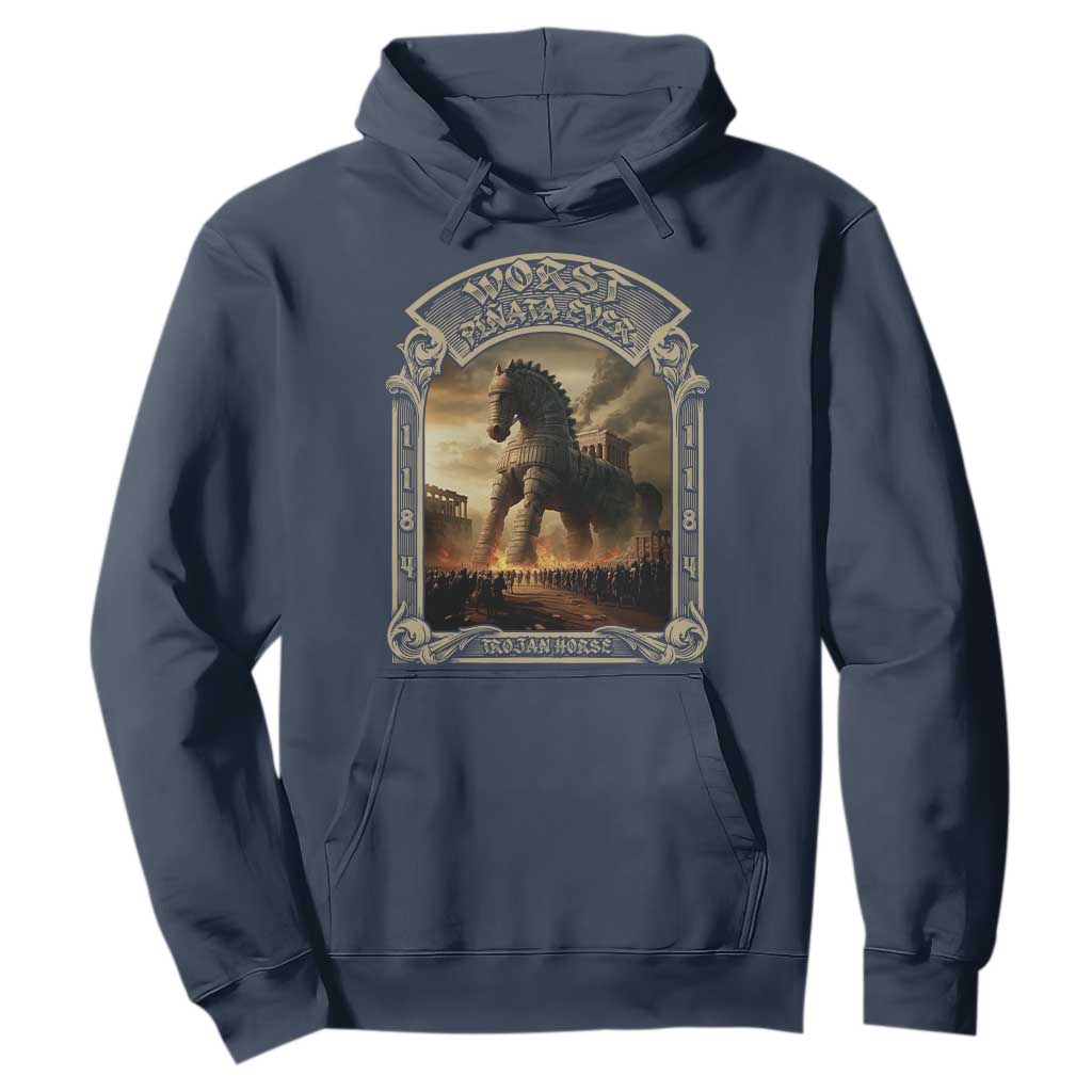 Trojan Horse Hoodie Ancient Greek Epic Mythlogy History Lover TS09 Navy Print Your Wear