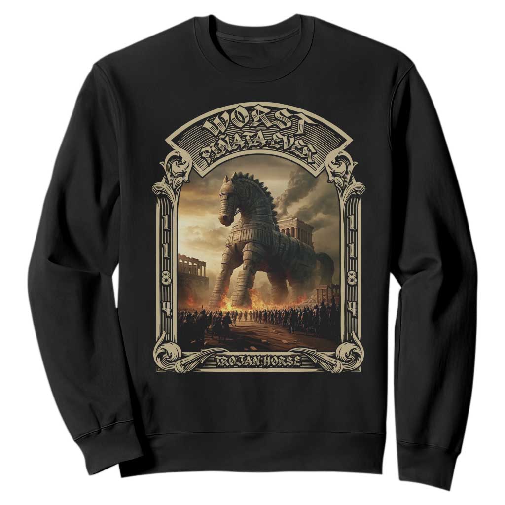 Trojan Horse Sweatshirt Ancient Greek Epic Mythlogy History Lover TS09 Black Print Your Wear