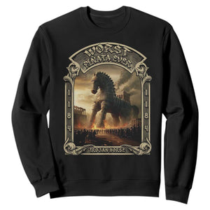 Trojan Horse Sweatshirt Ancient Greek Epic Mythlogy History Lover TS09 Black Print Your Wear