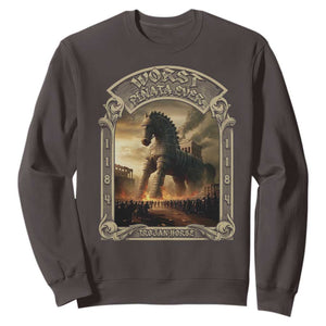 Trojan Horse Sweatshirt Ancient Greek Epic Mythlogy History Lover TS09 Dark Chocolate Print Your Wear