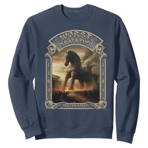 Trojan Horse Sweatshirt Ancient Greek Epic Mythlogy History Lover TS09 Navy Print Your Wear