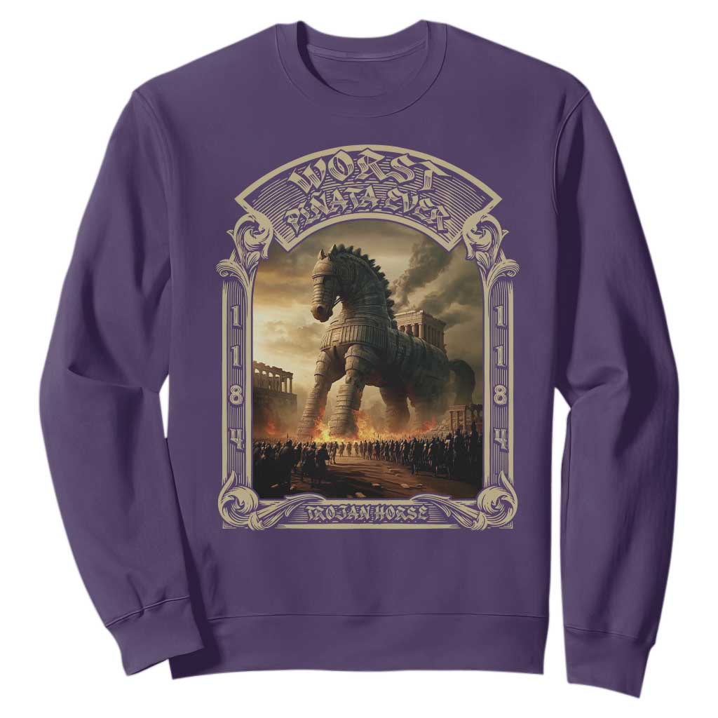 Trojan Horse Sweatshirt Ancient Greek Epic Mythlogy History Lover TS09 Purple Print Your Wear