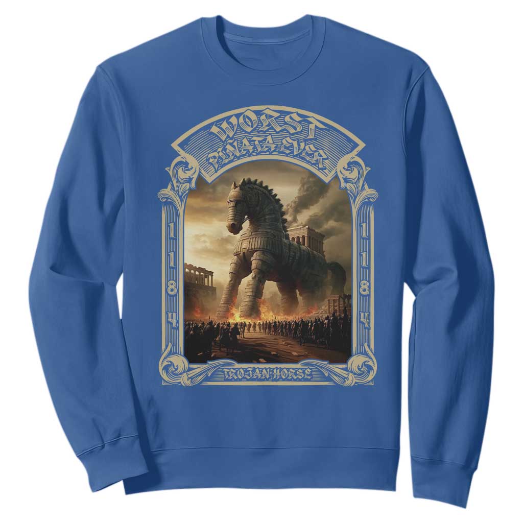 Trojan Horse Sweatshirt Ancient Greek Epic Mythlogy History Lover TS09 Royal Blue Print Your Wear