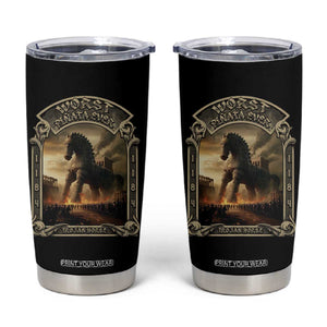Trojan Horse Tumbler Cup Ancient Greek Epic Mythlogy History Lover TS09 Black Print Your Wear