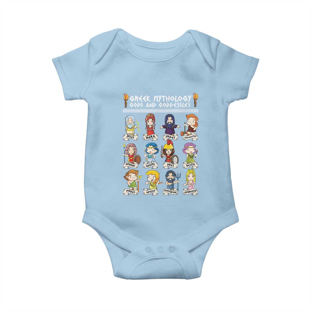 Greek Mythology Baby Onesie Gods And Goddesses TS09 Light Blue Print Your Wear
