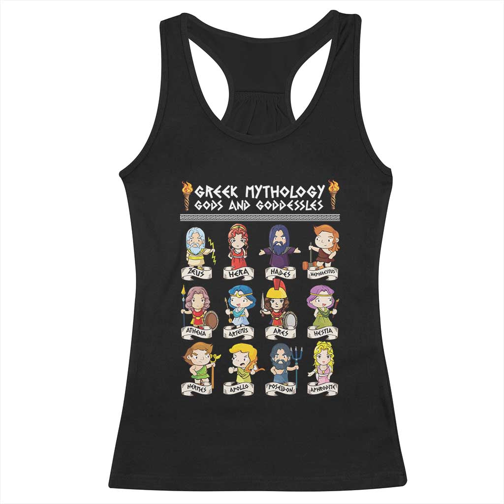 Greek Mythology Racerback Tank Top Gods And Goddesses TS09 Black Print Your Wear