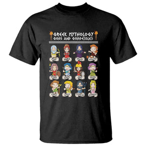 Greek Mythology T Shirt Gods And Goddesses TS09 Black Print Your Wear