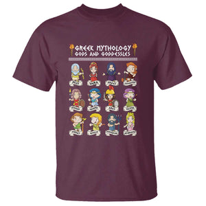 Greek Mythology T Shirt Gods And Goddesses TS09 Maroon Print Your Wear