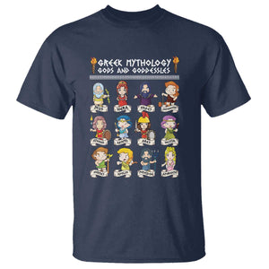 Greek Mythology T Shirt Gods And Goddesses TS09 Navy Print Your Wear