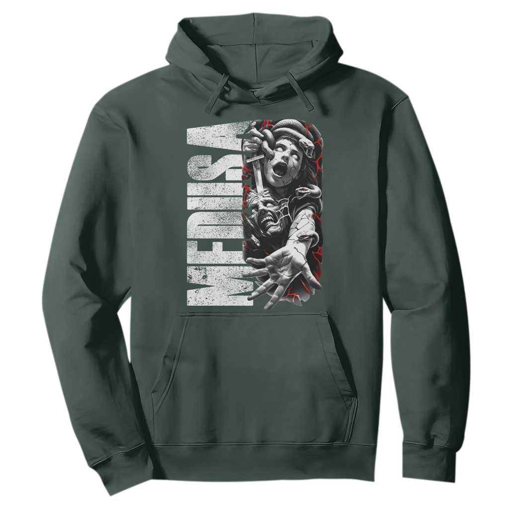 Greek Mythology Medusa Hoodie TS09 Dark Forest Green Print Your Wear