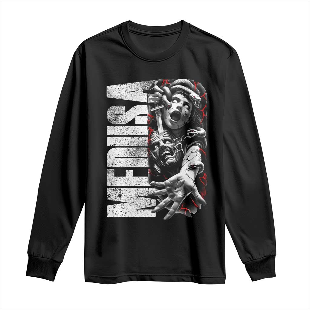 Greek Mythology Medusa Long Sleeve Shirt TS09 Black Print Your Wear