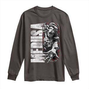 Greek Mythology Medusa Long Sleeve Shirt TS09 Dark Chocolate Print Your Wear