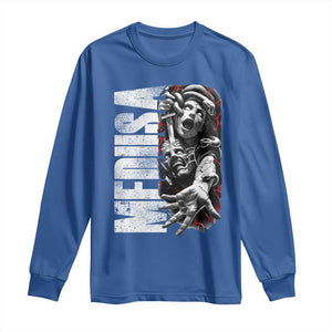Greek Mythology Medusa Long Sleeve Shirt TS09 Royal Blue Print Your Wear