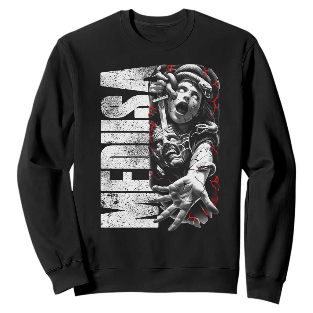 Greek Mythology Medusa Sweatshirt TS09 Black Print Your Wear