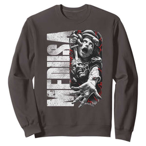 Greek Mythology Medusa Sweatshirt TS09 Dark Chocolate Print Your Wear