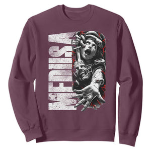 Greek Mythology Medusa Sweatshirt TS09 Maroon Print Your Wear