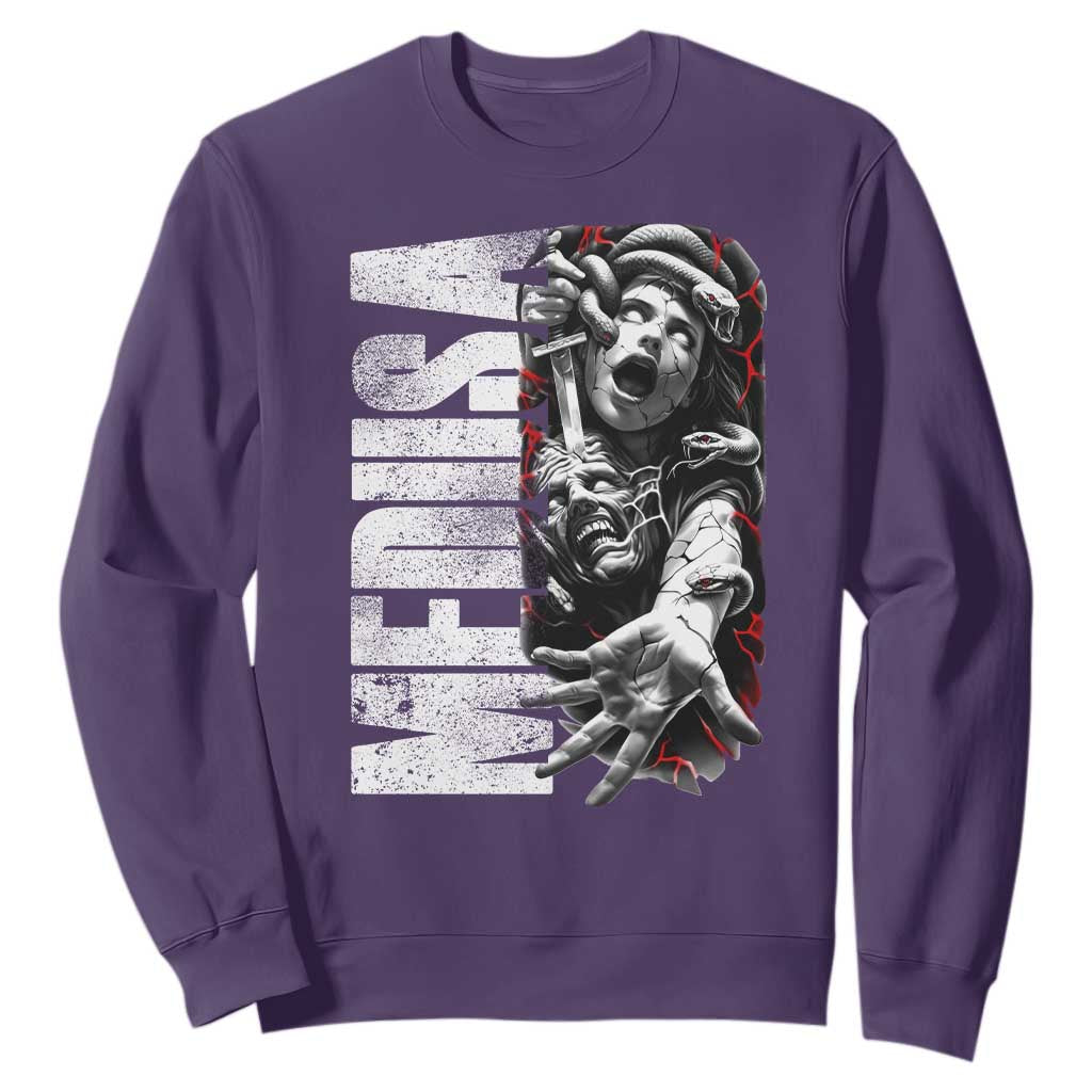 Greek Mythology Medusa Sweatshirt TS09 Purple Print Your Wear