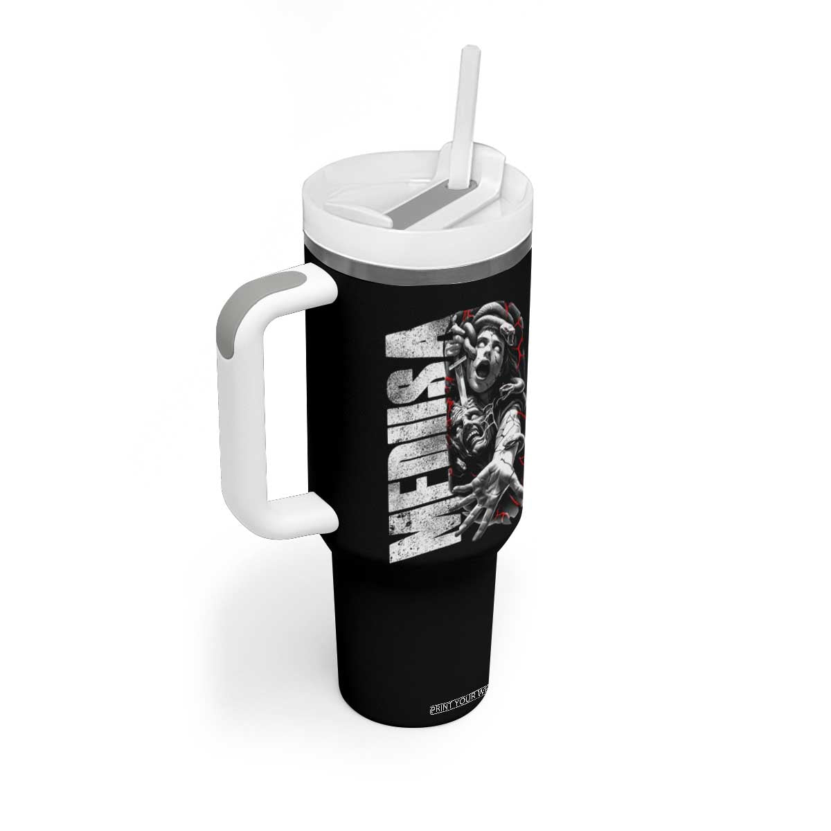 Greek Mythology Medusa Tumbler With Handle TS09 Print Your Wear
